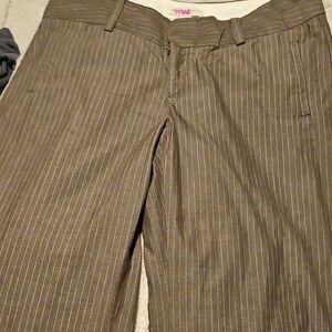 Banana Republic Women's Striped Brown Trousers